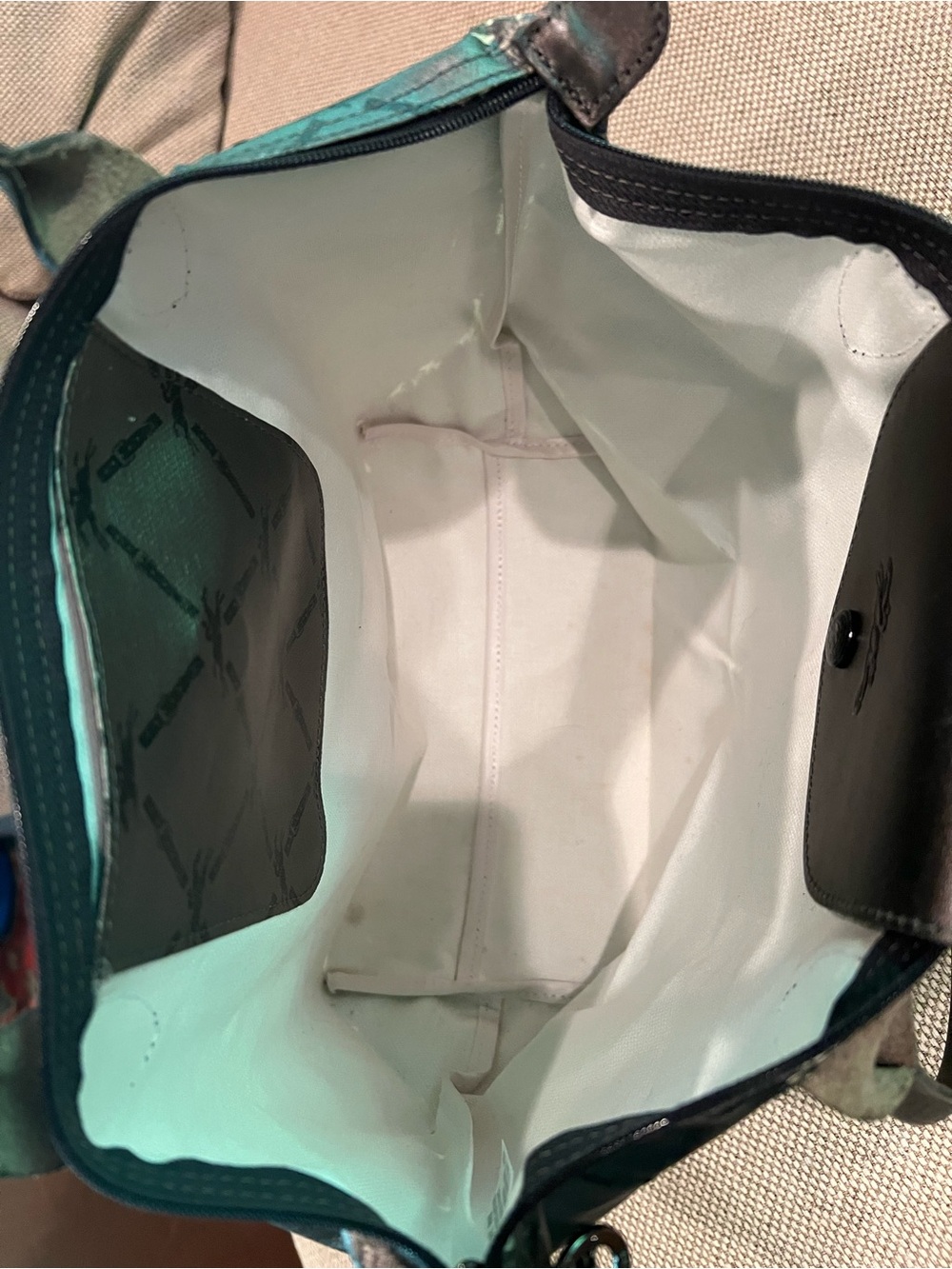 Longchamp Metallic Le Pliage Tote - Limited Edition Distressed - Picture 8 of 12